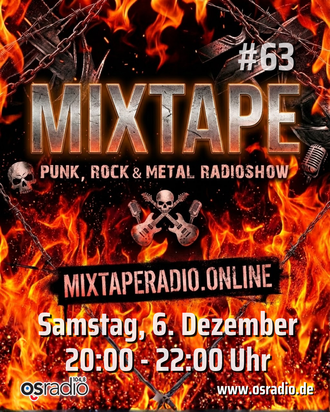 Lee más sobre el artículo Mixtape #63 – OS Radio 104,8 – 6. Dezember