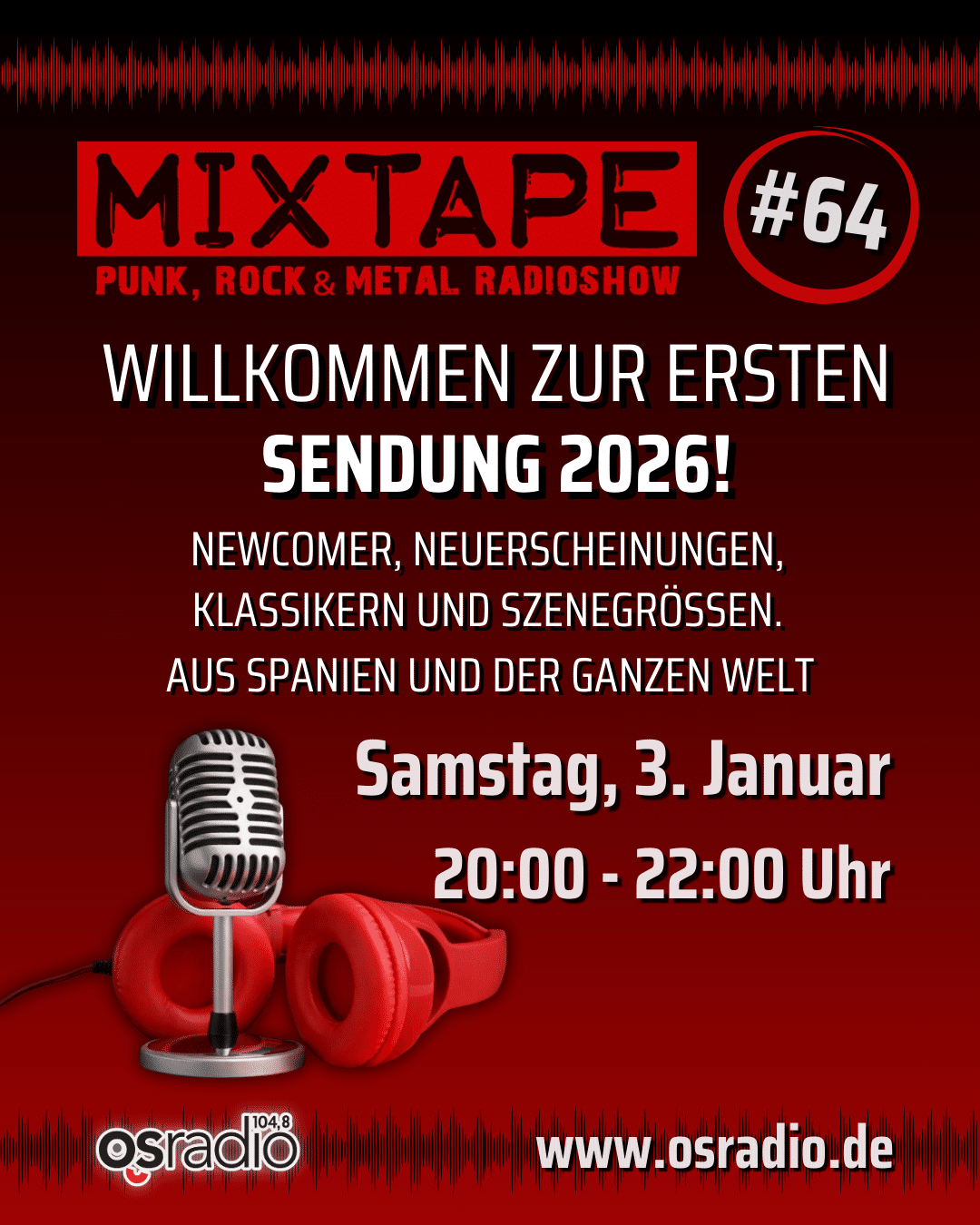 En este momento estás viendo Mixtape #64 – OS Radio: Der lautstarke Start ins Jahr 2026